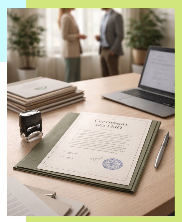 Сертификат без ГМО в Горном-Алтайске от 7776 р. оформить срочно Алешин-Грн